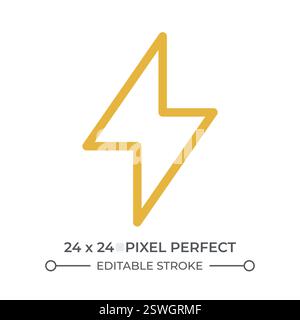 Thunderbolt symbol colorful line ui icon Stock Vector