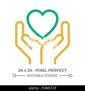 Charity colorful line ui icon Stock Vector