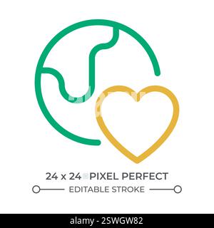 Environmental care colorful line ui icon Stock Vector