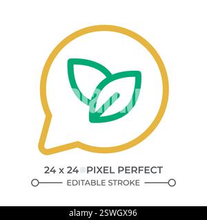 Discussing nature protection colorful line ui icon Stock Vector