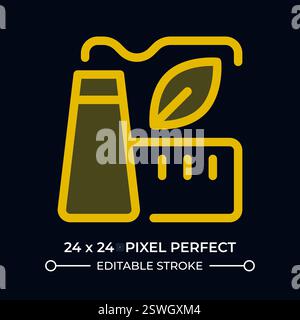 Clean manufacturing dark color ui icon Stock Vector