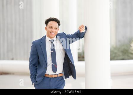 Man smiling with professional business suit Stock Photo