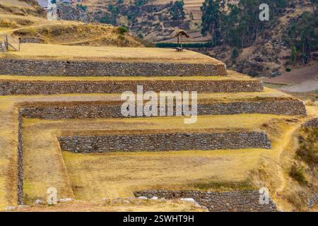 Preserved Inca terraces of Chinchero Sacred Valley Peru an iconic ...