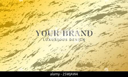 Elegant Golden Marble Background. A luxurious, golden abstract background with a textured, marbled effect Stock Vector