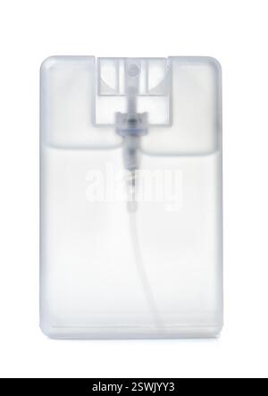 Front view of flat pocket hand sanitizer spray isolated on white Stock Photo