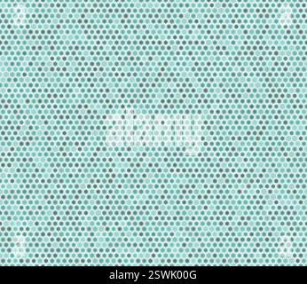Hexagonal pattern background. Hexagon mosaic cells with padding and inner solid cells. Green color tones. Small hexagon geometric shapes. Stock Vector
