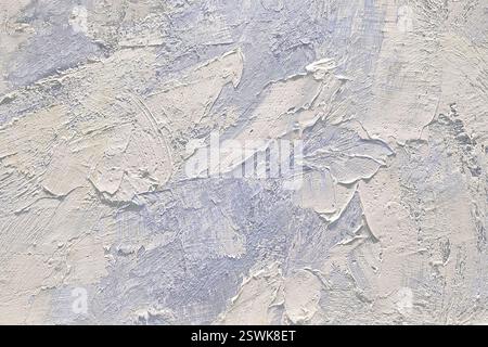 Rough large light brushstrokes of oil paint on canvas. Artistic vintage background for in design. Stock Photo