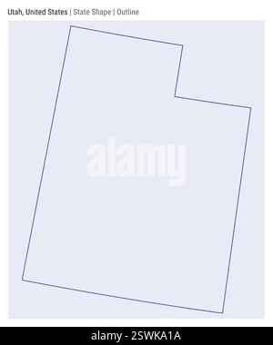 Utah state map. US state map. Utah outline symbol. Vector illustration ...
