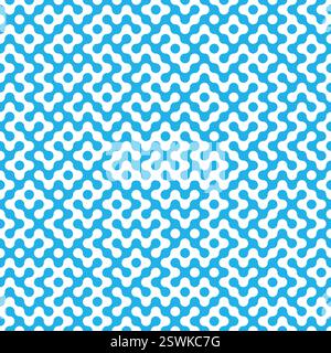 Truchet round shapes seamless pattern. Geometrical tile with round lines. Modern tilt mosaic background. Stock Vector