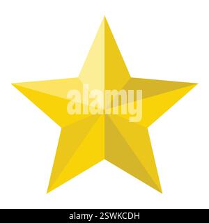 Yellow star sparkle shape. Abstract shine effect sign. Retro futuristic bright icon. Twinkle, star and burst, shiny flash. Stock Vector