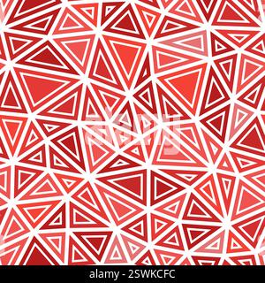 Minimalistic triangles background. Medium triangles size. Solid shapes in frames. Monotone style. Repeatable pattern. Modern vector tiles. Stock Vector