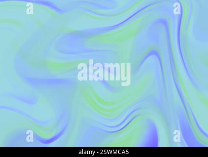 Abstract blurred pastel colourful background in green and purple colours. Smooth transitions gradient backdrop. Waves shape Dynamic desktop wallpaper. Stock Photo