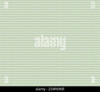 Abstract pattern of geometric shapes. Green color on matching background. Plain hexagon grid with bold cells. Small hexagon geometric shapes. Stock Vector