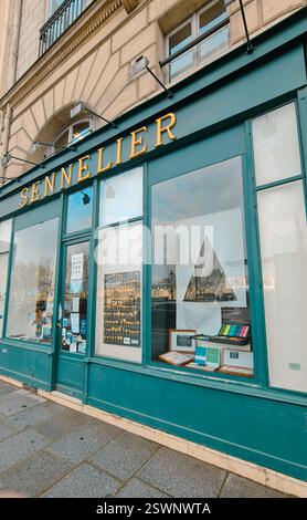 Art supplies shop in Paris. Vintage shop for artists. Stock Photo