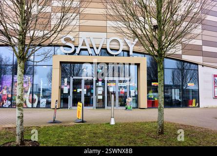 Savoy cinema in the town centre of Corby, Northamptonshire, England. Stock Photo