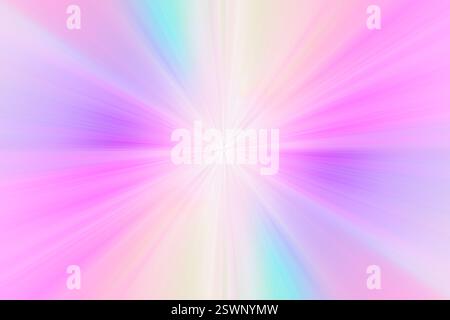 abstract background. radial burst, energetic glowing explosion of color and fractal pattern with symmetrical accentuated lines, light pastel colors in Stock Photo