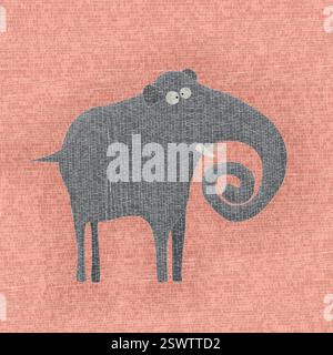 Elephant vector mosaic, graphic art Stock Vector