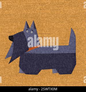 Schnauzer mosaic, vector art illustration Stock Vector