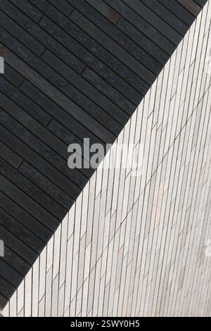 Close-up of a light gray/white brick wall Stock Photo