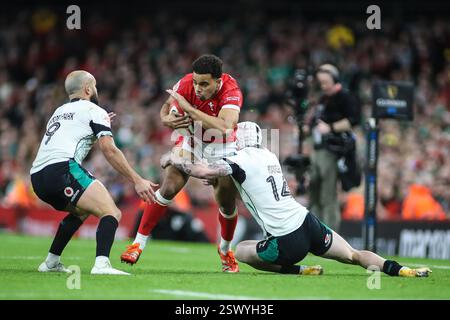 Mack Hansen of Ireland during the 2025 Guinness 6 Nations match Wales ...