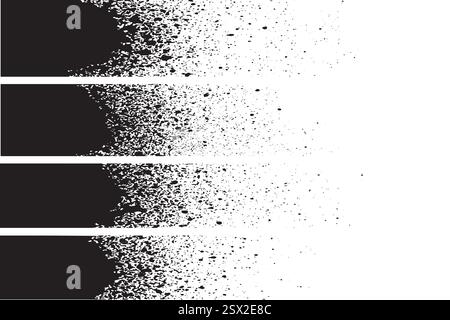 Black tire track. Tire track silhouette. Grunge tire track. Tire track isolated on yellow. Background with tire track. Tire track with ink blots. Stock Vector