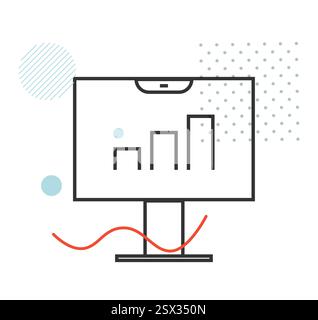 Business Event Presentation on Interactive Board - Stock Icon  as EPS 10 File Stock Vector