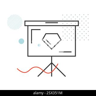 Business Event Presentation Screen - Stock Icon   as EPS 10 File Stock Vector