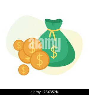 Finance Opportunities  - Money Bag Icon - Illustration as EPS 10 File Stock Vector