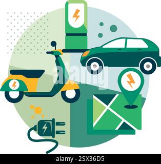 Fuel service station with eco friendly biodizel isolated color line ...