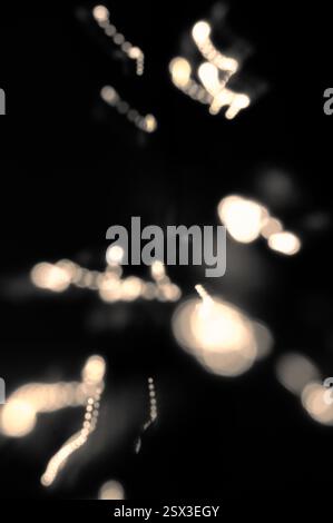 Abstract light trails on black background Stock Photo