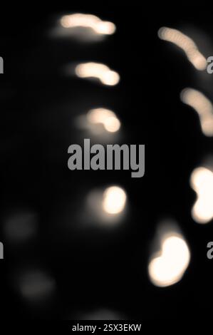 Abstract light trails moving in a circle on black background Stock Photo