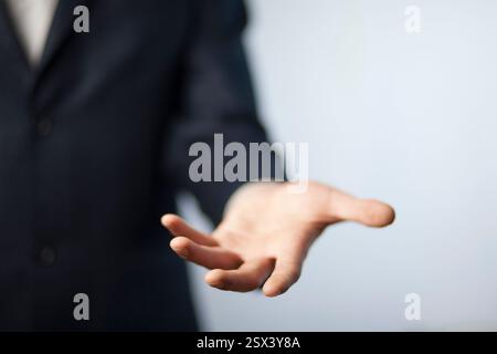 business man hand  showing something Stock Photo