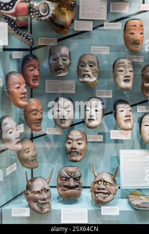Japanese Noh classical noh mask at the Pitt Rivers Museum, Oxford ...