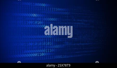 Blue Binary Data Software Programming Code Background. Random Parts of Program Code. Digital Data Technology Concept.1 0 Machine Code. Random Binary Stock Photo