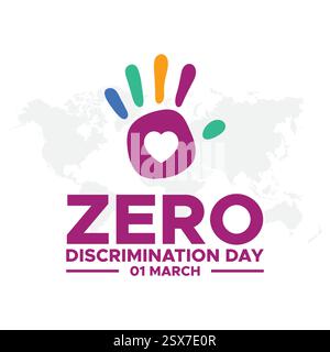 Zero Discrimination Day. Zero Discrimination concept background. vector graphic of zero discrimination day good for zero discrimination day celebratio Stock Vector