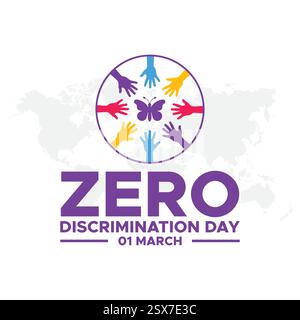 Zero Discrimination Day. Zero Discrimination concept background. vector graphic of zero discrimination day good for zero discrimination day celebratio Stock Vector