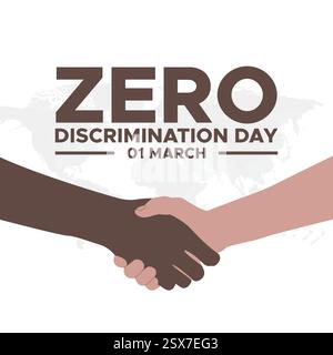 Zero Discrimination Day. Zero Discrimination concept background. vector graphic of zero discrimination day good for zero discrimination day celebratio Stock Vector