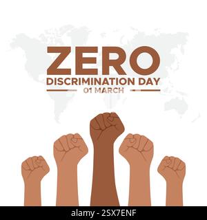 Zero Discrimination Day. Zero Discrimination concept background. vector graphic of zero discrimination day good for zero discrimination day celebratio Stock Vector