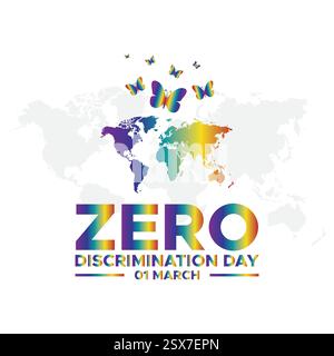 Zero Discrimination Day. Zero Discrimination concept background. vector graphic of zero discrimination day good for zero discrimination day celebratio Stock Vector