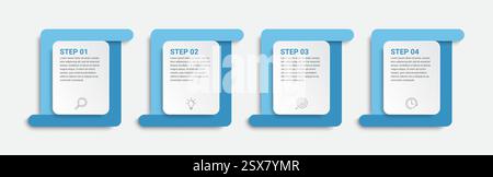 timeline infographic design with icons and 4 options. infographics for business concept Stock Vector