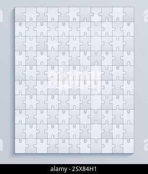 Parts puzzles, seamless vector pattern jigsaw Stock Vector
