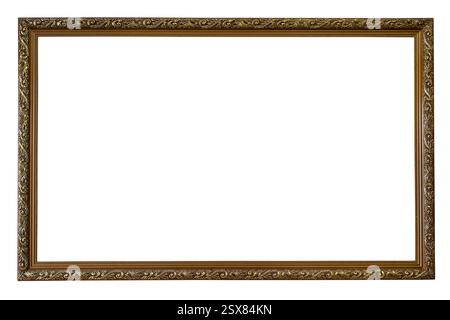 Decorative wooden frame with isolated space Stock Photo