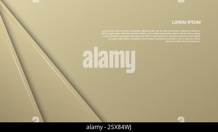 smooth abstract background design with gold lines Stock Vector