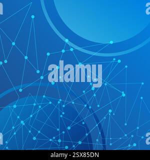 technology background design with dots and lines connection Stock Vector