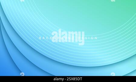 green and blue gradient geometric abstract background design Stock Vector