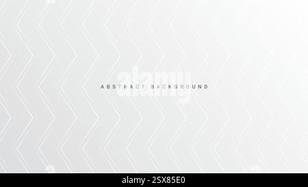 white abstract background with zigzag lines Stock Vector