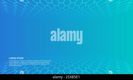 abstract background design with hexagon shape Stock Vector