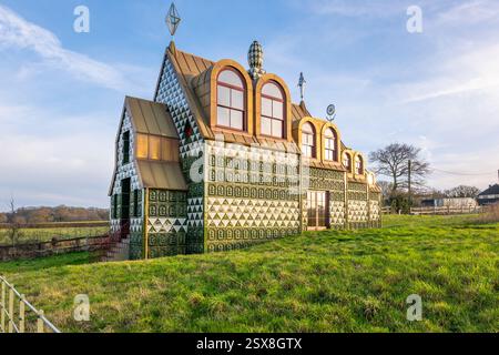 Grayson Perry's "House for Essex" a fantasy development in Wrabness with architectural design by FAT Architects and Charles Holland. Stock Photo