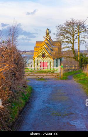 Grayson Perry's "House for Essex" a fantasy development in Wrabness with architectural design by FAT Architects and Charles Holland. Stock Photo