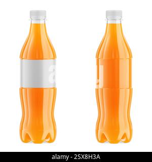 500ml Clear Plastic Drink Bottle Mockup 3D Rendering Stock Photo